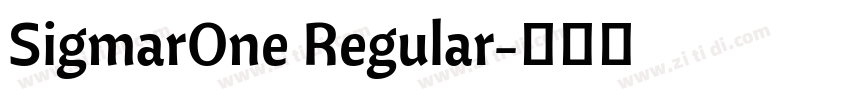 SigmarOne Regular字体转换